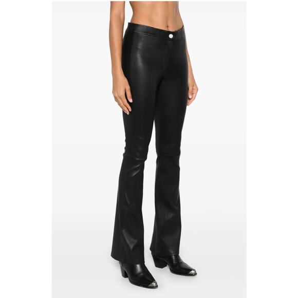 Arma Izzy Lamb Leather Trousers in Black FR 32 US 0 - Picture 3 of 5